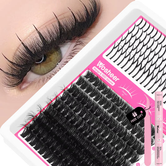 Lash Clusters Kit Lash Spikes Eyelash Clusters Volume Individual Lashes DIY Spiky Lash Extension Manga Clusters Eyelash
