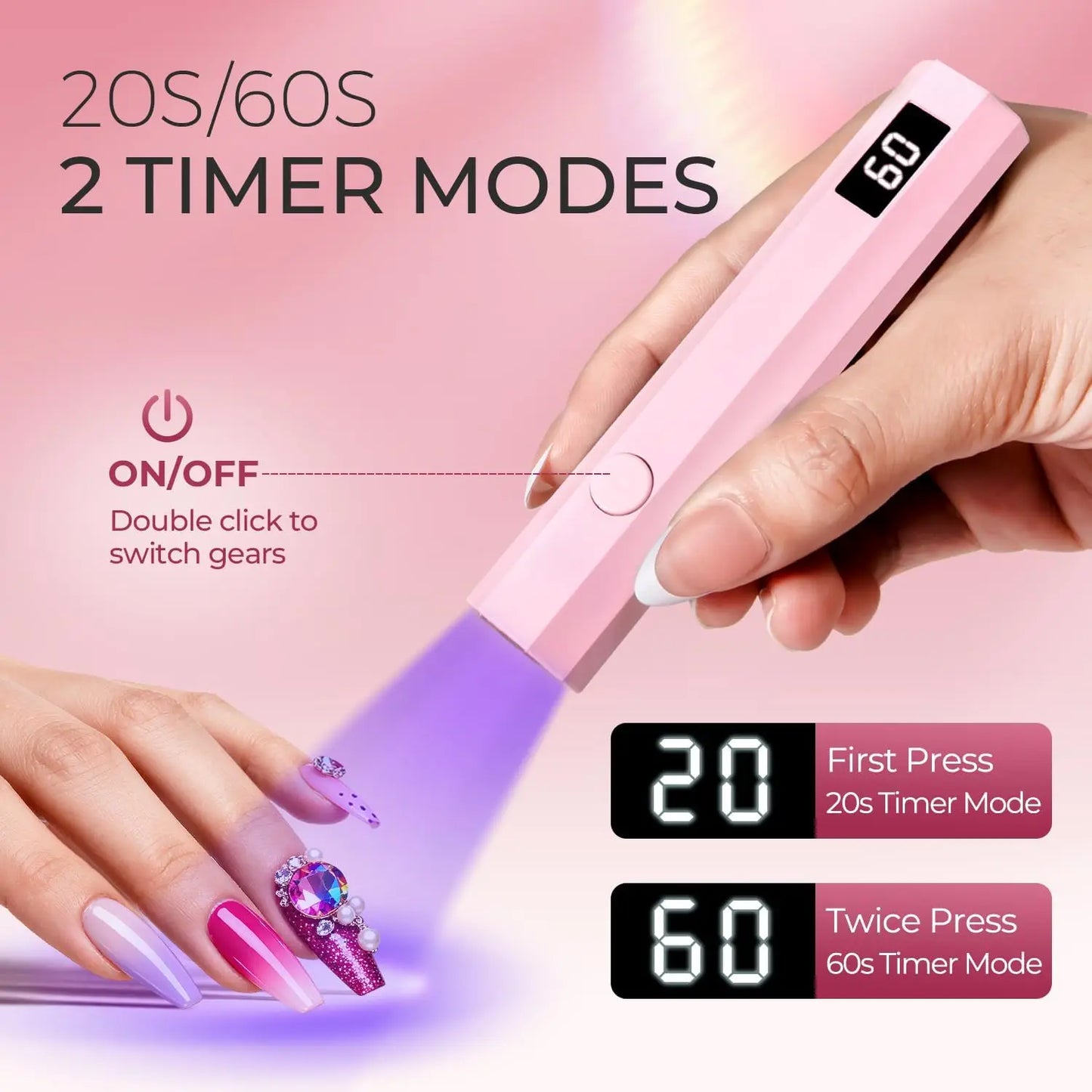 Cordless UV/LED Handheld Light/Light With Stand